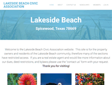 Tablet Screenshot of mylakesidebeach.com